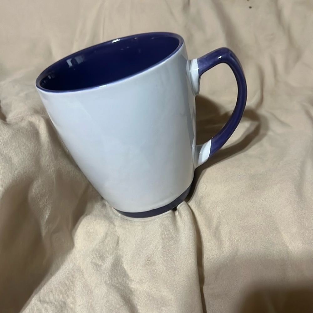 Blue and White Ceramic Mug